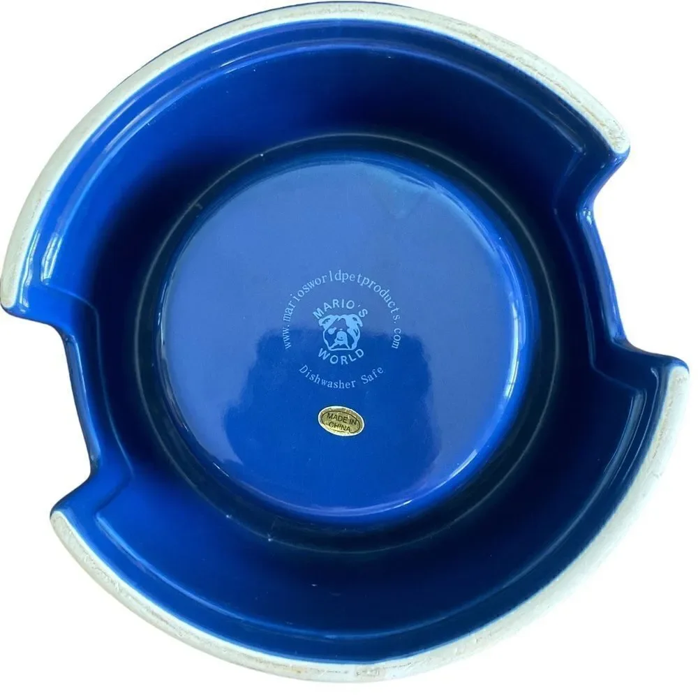 PETS PETS PETS Four Friends Pet Dog Cat Food Water Ceramic Dish